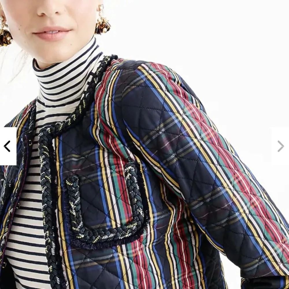 J. Crew Quilted Lady Jacket in Stewart Tartan‎ Plaid